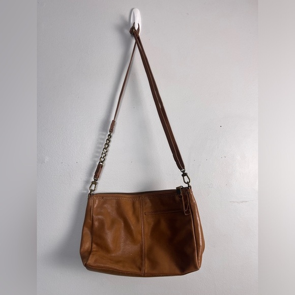 The Sak brown/tan Leather Shoulder Bag Convertible Crossbody Boho Vintage Chic - Picture 4 of 8